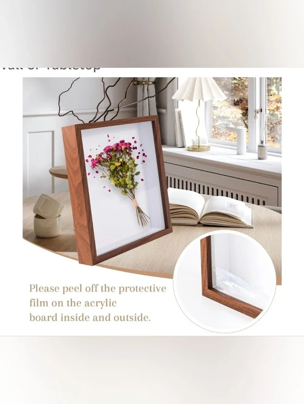 4 Pack 8x10 Shadow Box Frame Display Cases 3D Wood Deep Shadow Boxes | Shadow...